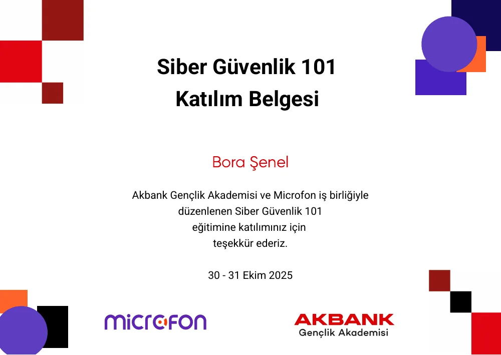 Siber Güvenlik 101 belgesi